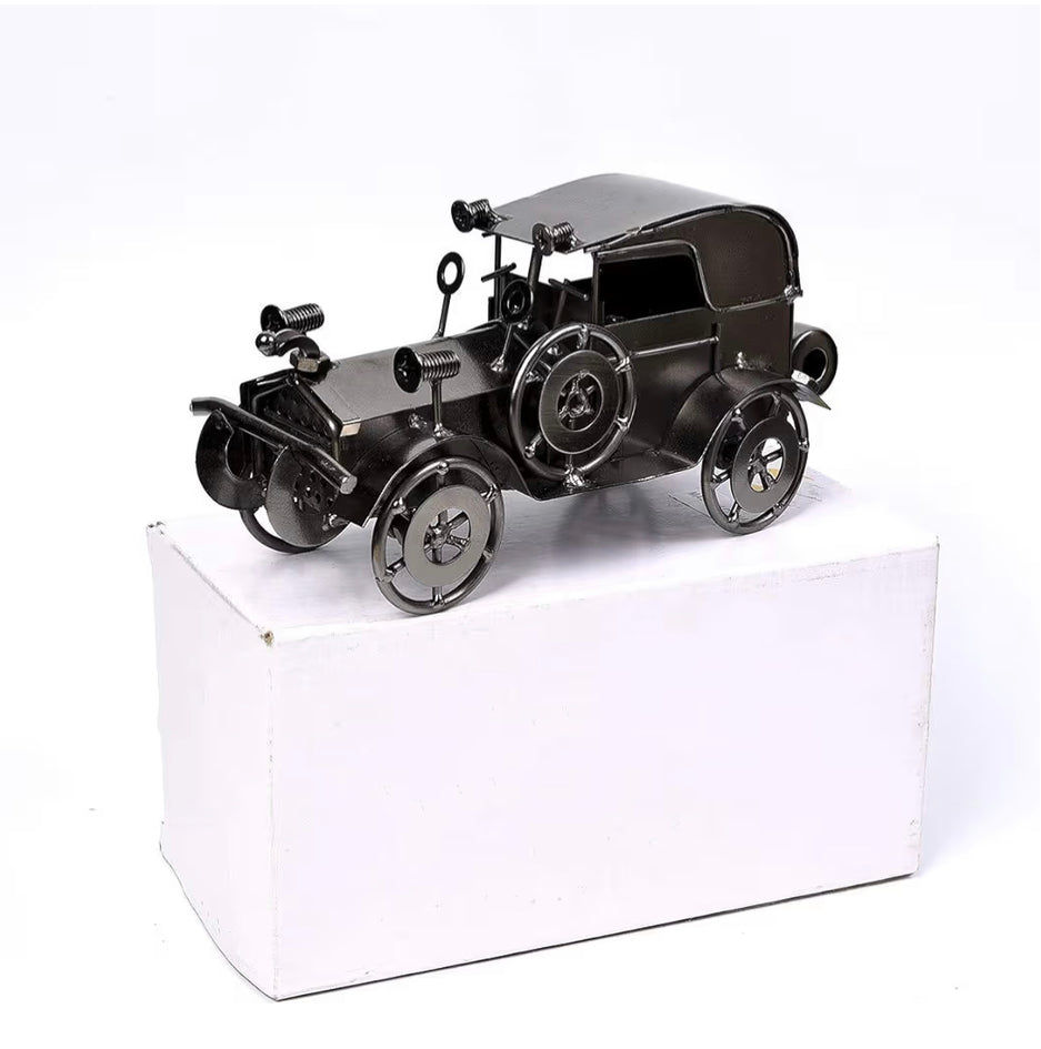 Handcrafted Antique Metal Vehicle image 7