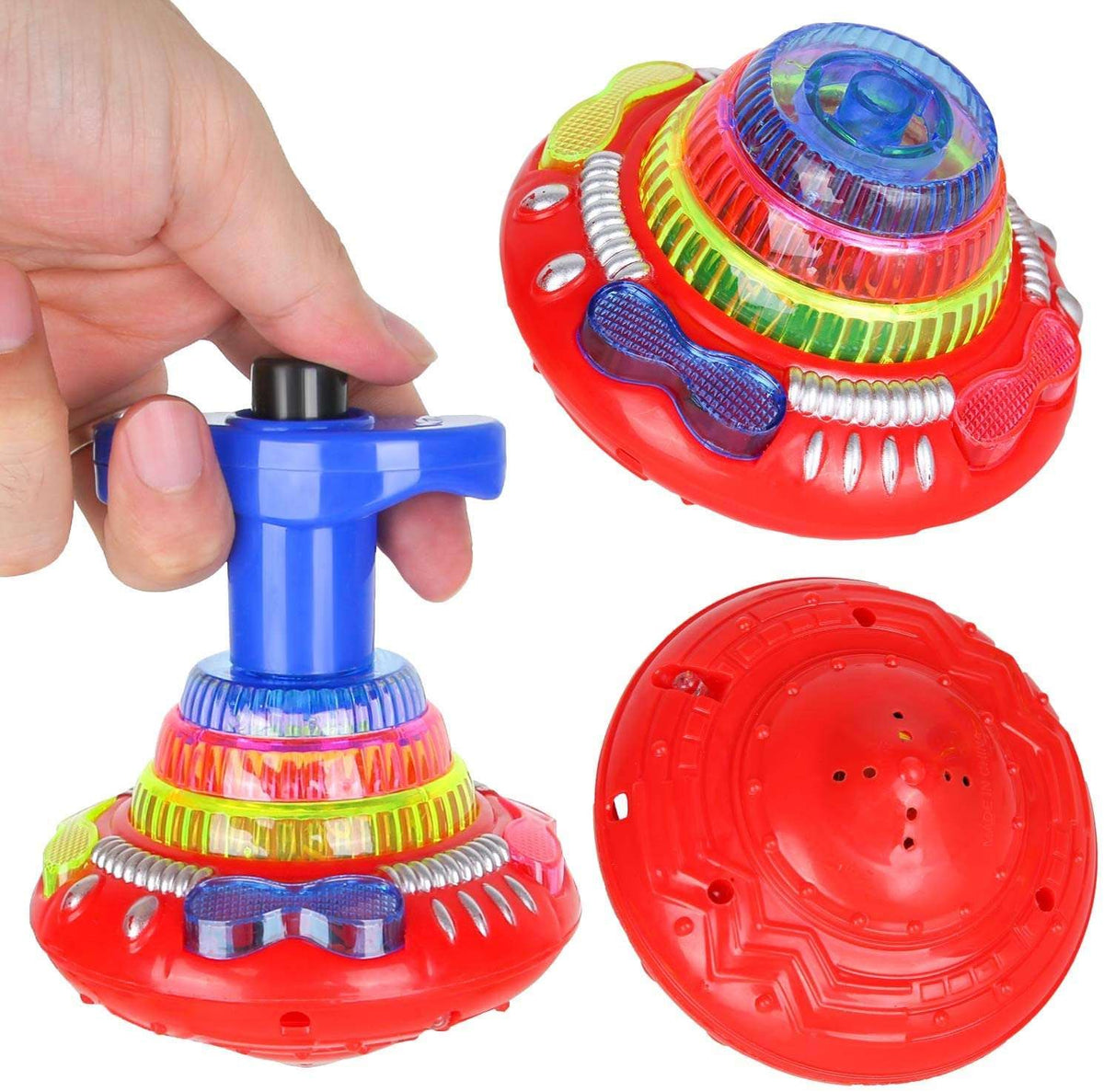 Musical Light-Up Spinning Tops