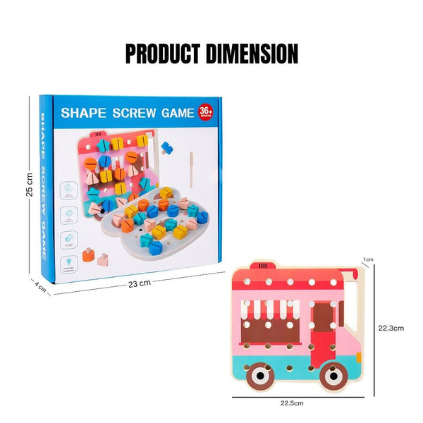 Wooden Shape Screw Learning Game product image 1
