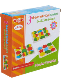 3-Piece Wooden Geometric Building Blocks product image 1
