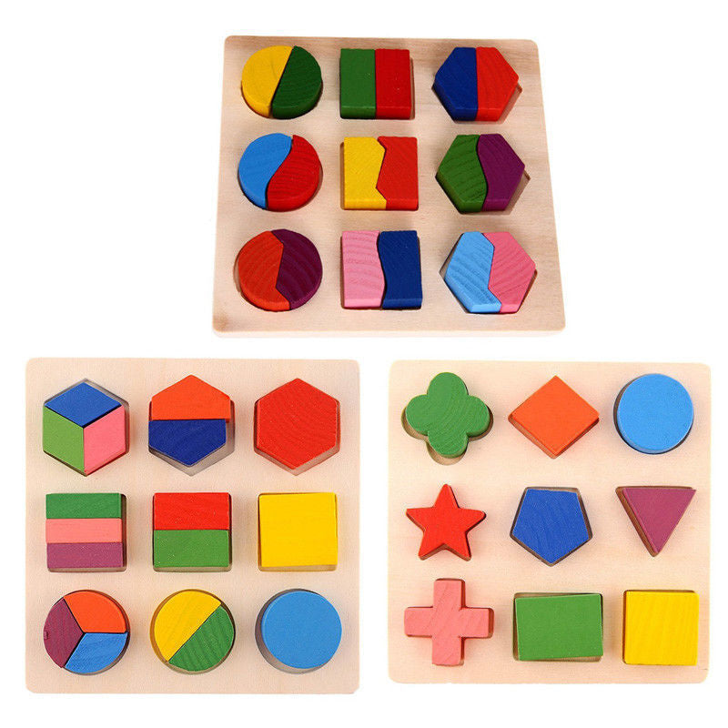 3-Piece Wooden Geometric Building Blocks product image 5