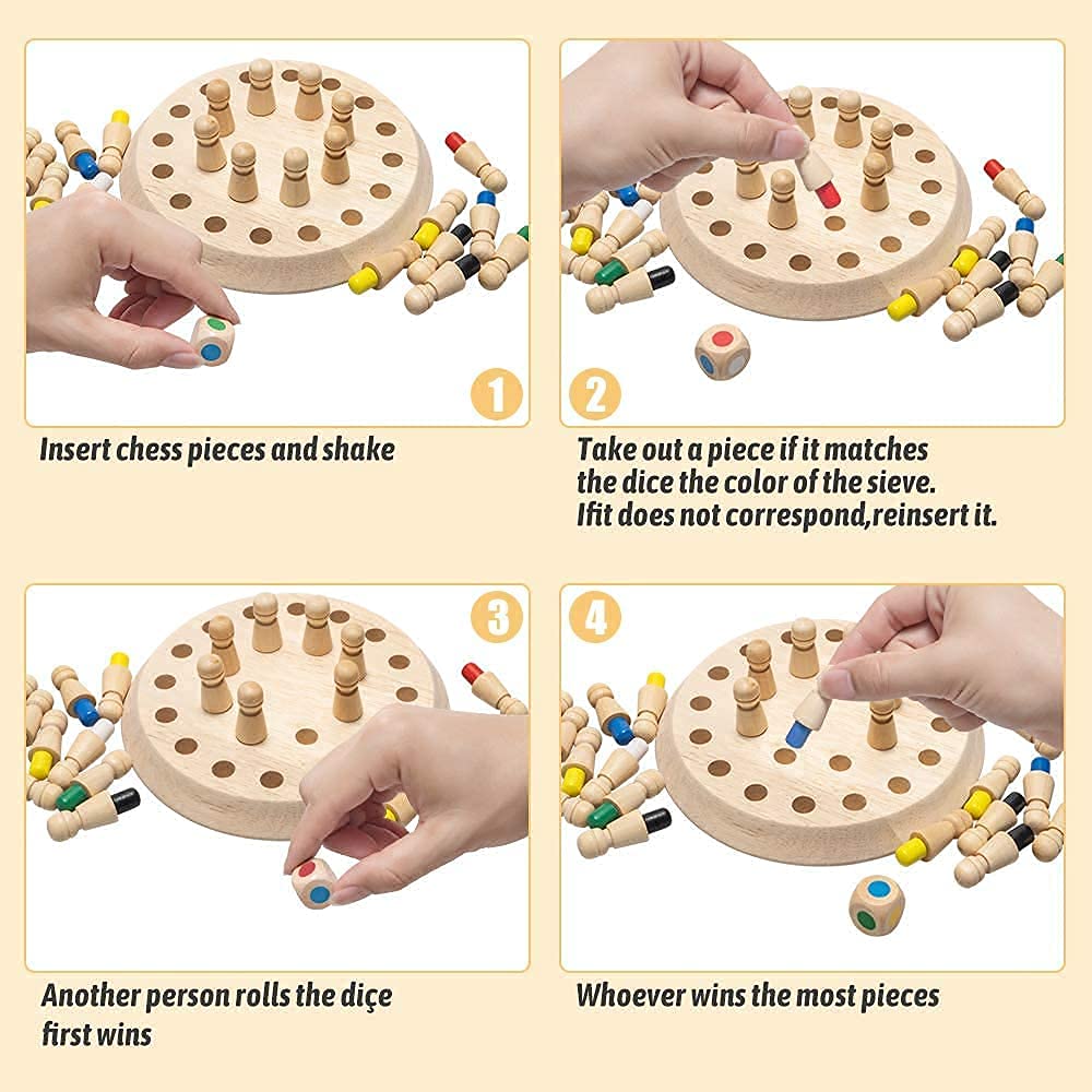 Wooden Memory Match Stick Chess Game product image 7