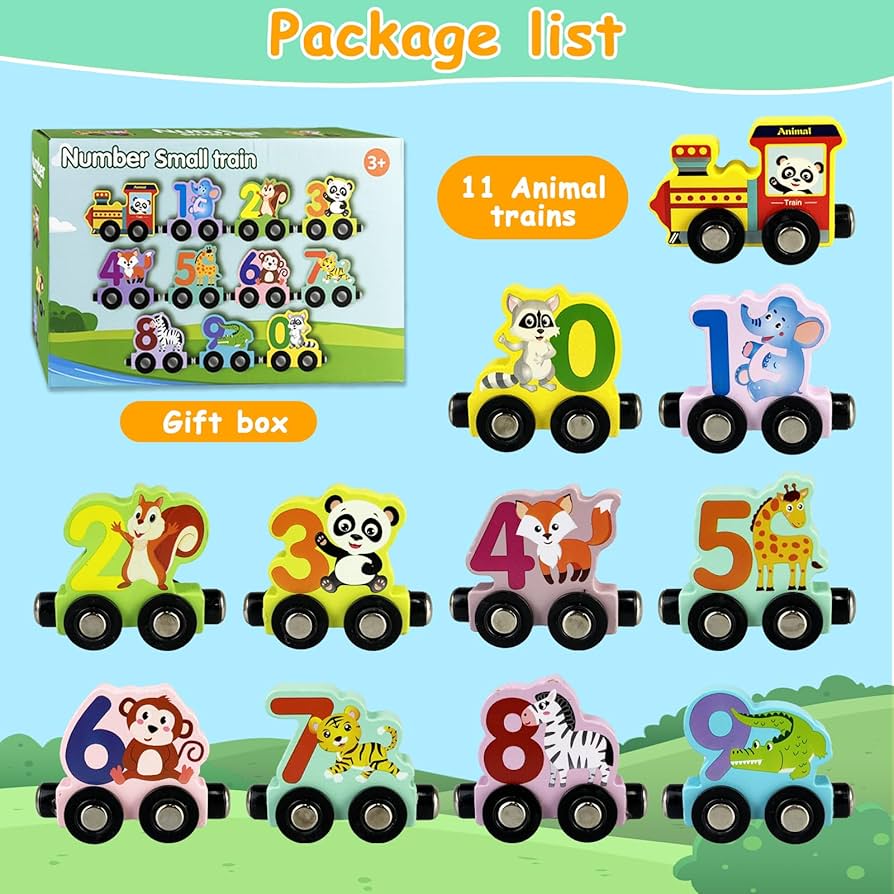 Magnetic Wooden Animal Train Set product image 2