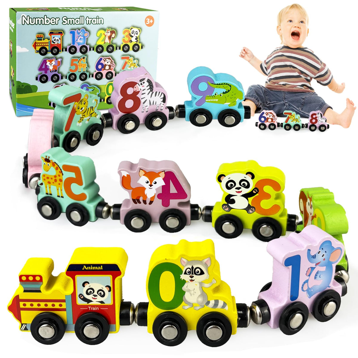 Magnetic Wooden Animal Train Set product image 1