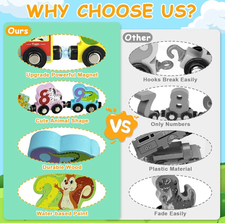 Magnetic Wooden Animal Train Set product image 5