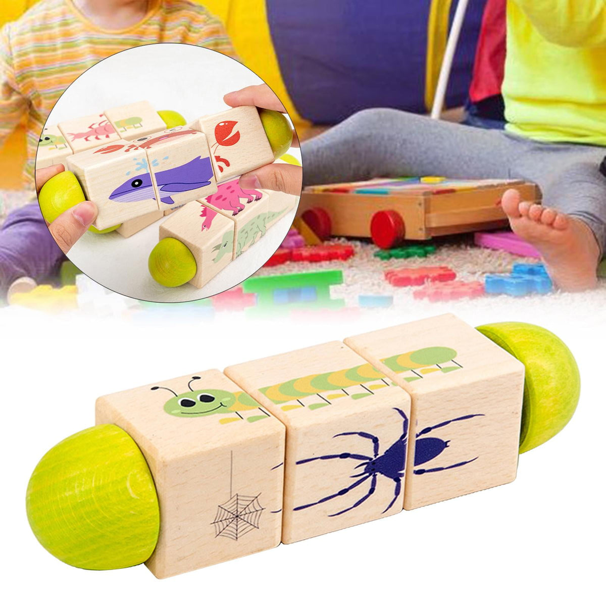 Wooden Rotating Puzzle Blocks product image 6