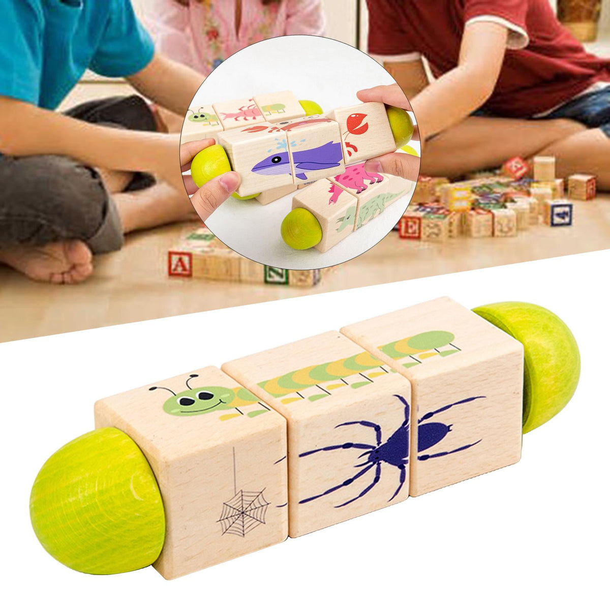 Wooden Rotating Puzzle Blocks product image 5