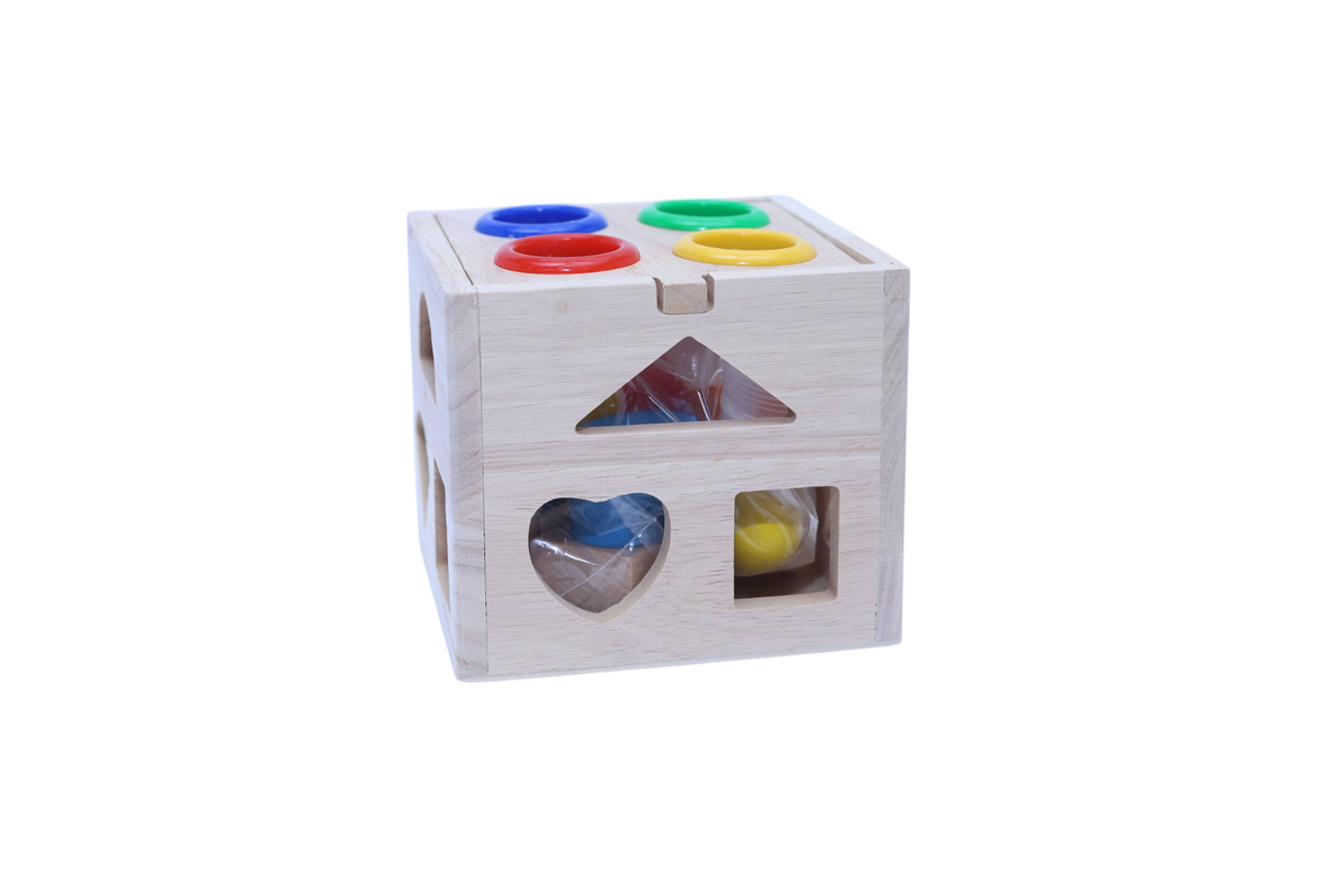 Wooden Colorful Impact Shape Sorter & Pounding Bench product image 2