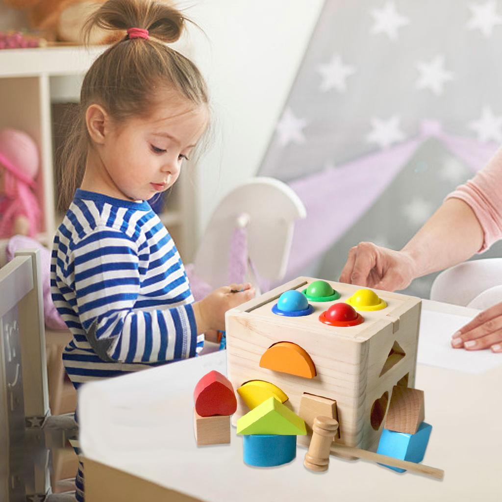 Wooden Colorful Impact Shape Sorter & Pounding Bench product image 6
