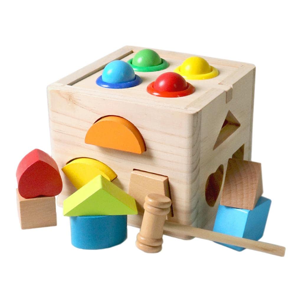 Wooden Colorful Impact Shape Sorter & Pounding Bench product image 4