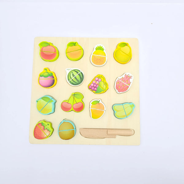 Wooden Fruit & Vegetable Magnetic Cutting Blocks Set with Wooden Knife product image 2