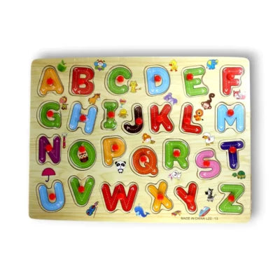 Wooden Capital Alphabet Puzzle Board with Knobs product image 4