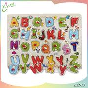 Wooden Capital Alphabet Puzzle Board with Knobs product image 3