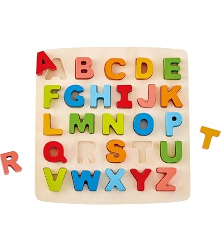Wooden Capital Alphabet Puzzle Board
