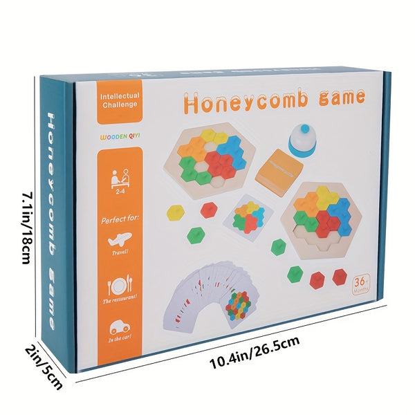 Wooden Honeycomb Sorting & Stacking Game product image 1