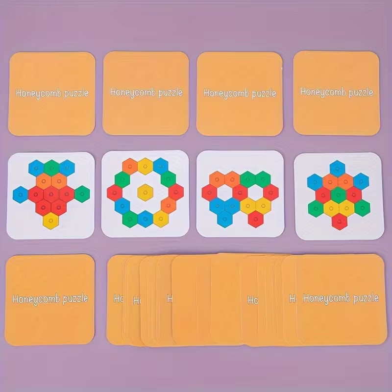 Wooden Honeycomb Sorting & Stacking Game product image 6