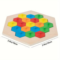 Wooden Honeycomb Sorting & Stacking Game product image 7