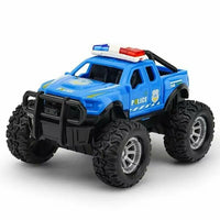 Blue Bigfoot Off-Road Police Truck 1:28 photo