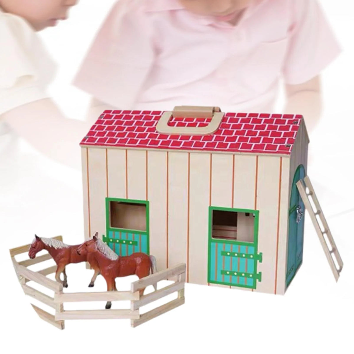 Wooden Stable Farm Playset product image 8