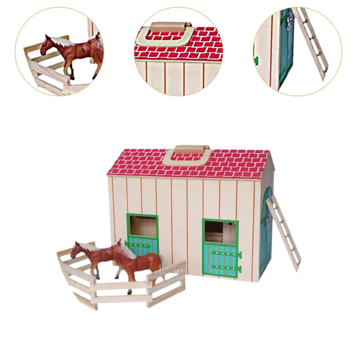 Wooden Stable Farm Playset product image 9