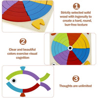 Wooden Rainbow Puzzle with 15 Reference Cards product image 5