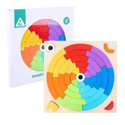 Wooden Rainbow Puzzle with 15 Reference Cards product image 2