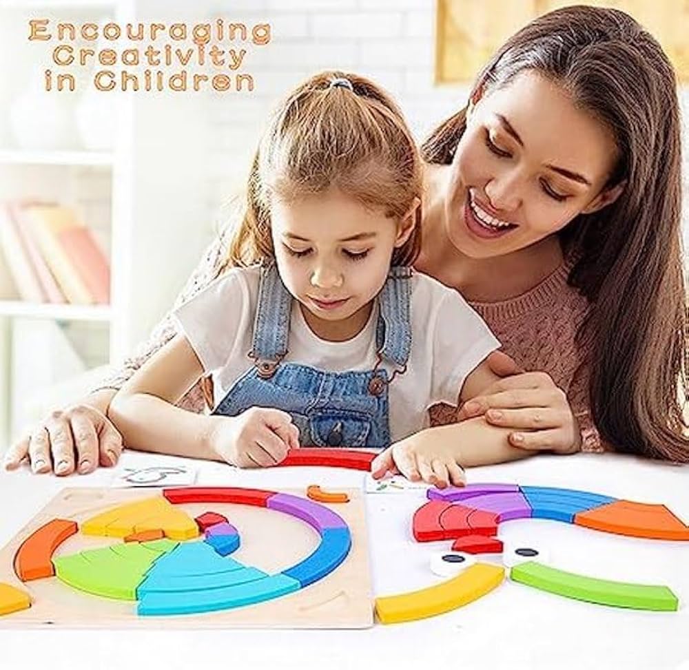 Wooden Rainbow Puzzle with 15 Reference Cards product image 11