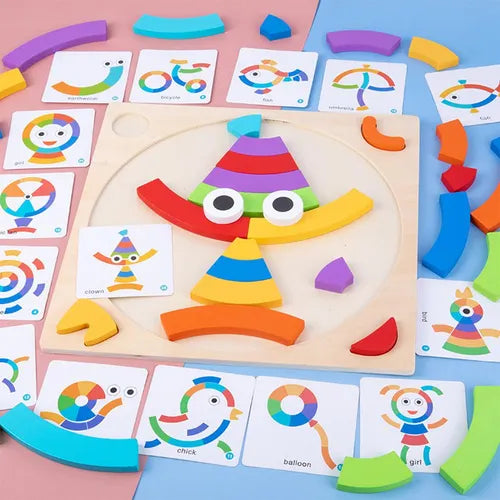 Wooden Rainbow Puzzle with 15 Reference Cards product image 13