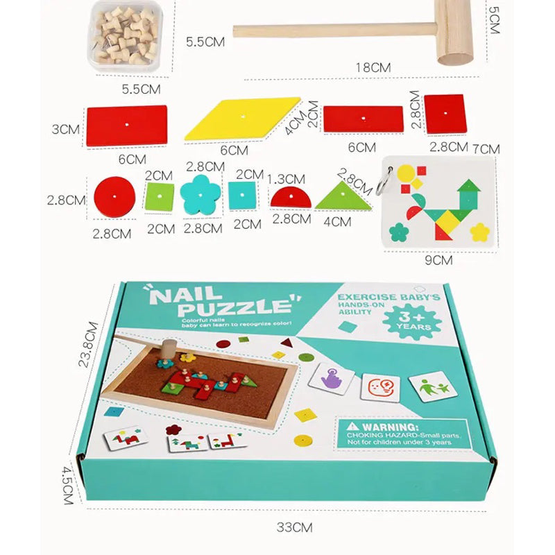 Wooden Geometric Nail Puzzle product image 4