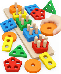 Wooden 5-Shape Geometric Sorter & Stacker product image 5