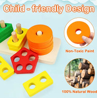 Wooden 5-Shape Geometric Sorter & Stacker product image 7