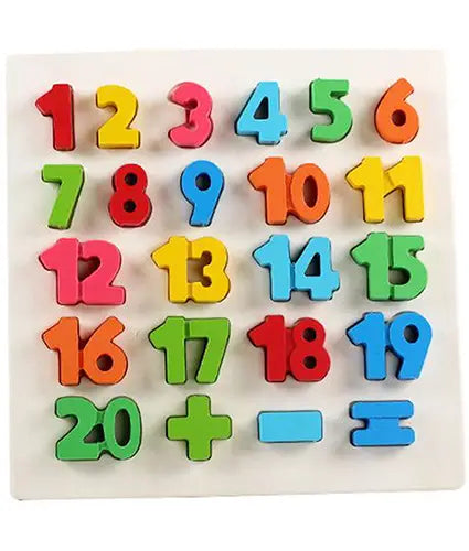 Wooden Number Puzzle & Math Board