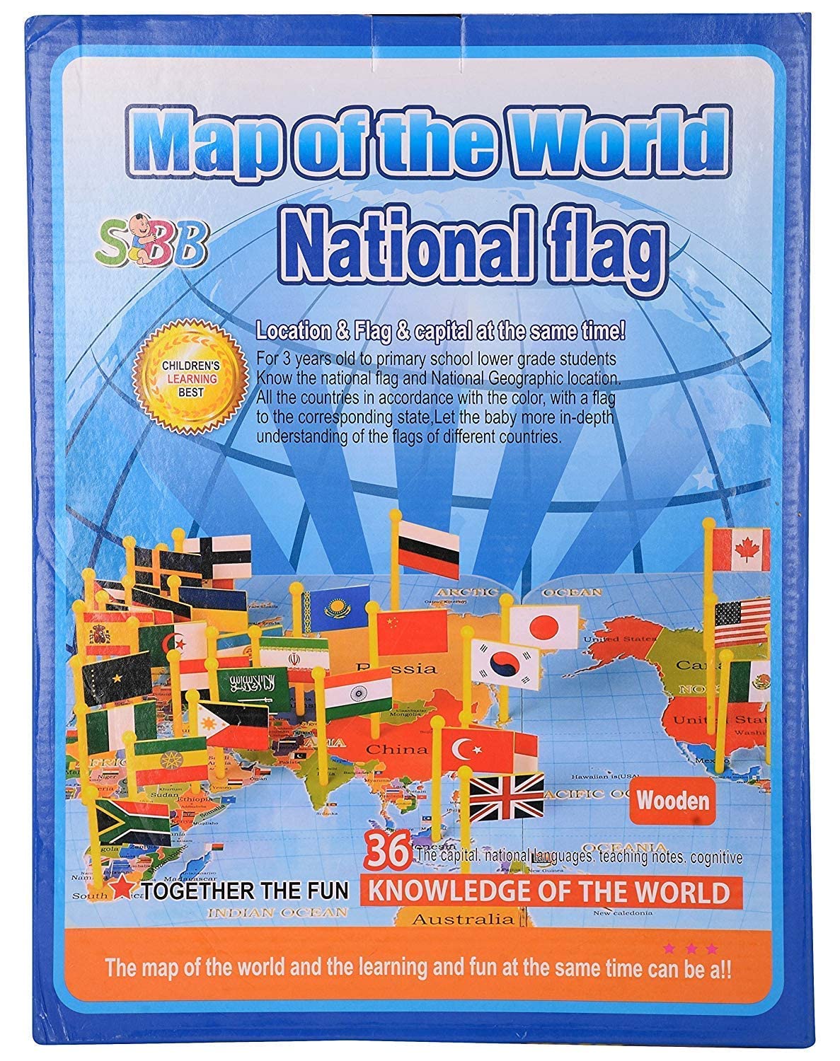 Wooden World Map product image 1