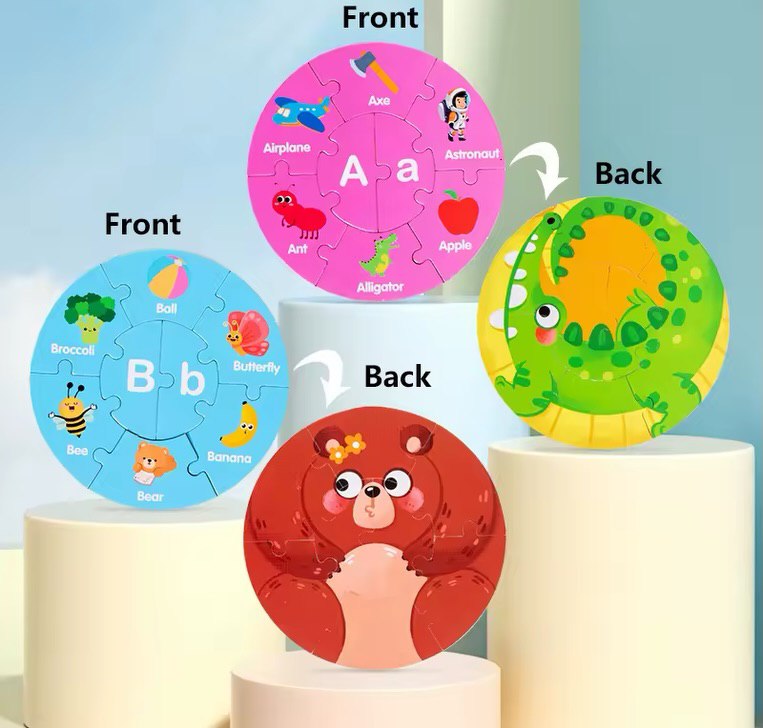 Wooden Letter & Animal Double-sided Puzzle product image 5