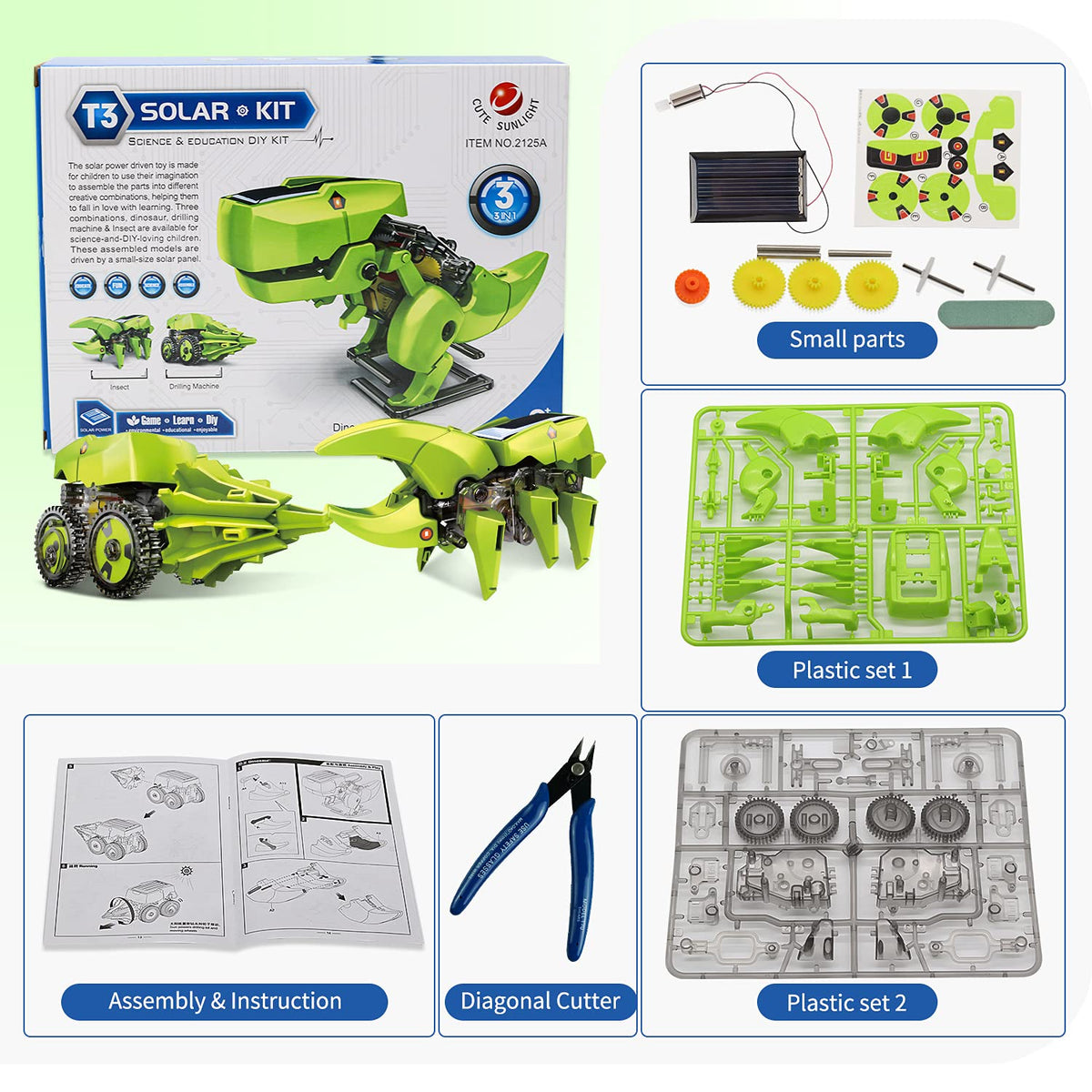 Solar Robot DIY Kit 3-in-1 product image 3
