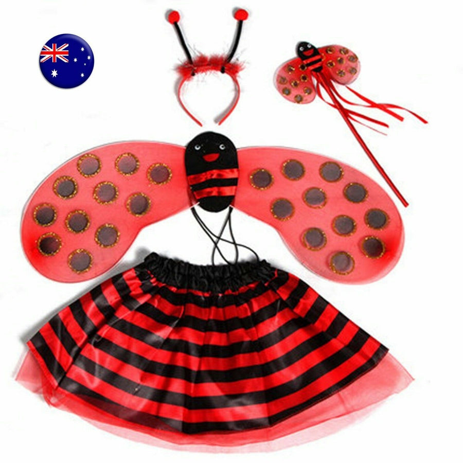 Little Ladybug Dress-Up Costume 4-Piece Set