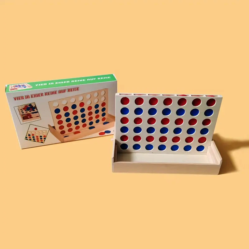 Wooden 4-in-a-Row Strategy Game product image 1