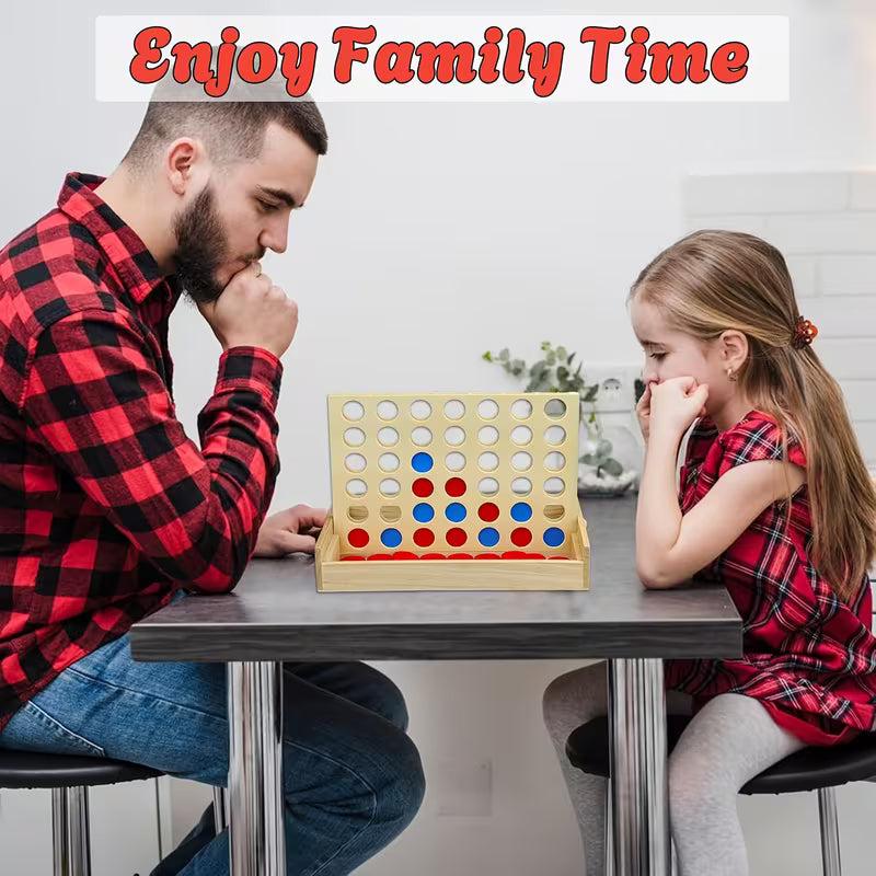 Wooden 4-in-a-Row Strategy Game product image 6