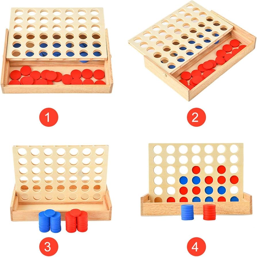 Wooden 4-in-a-Row Strategy Game product image 8