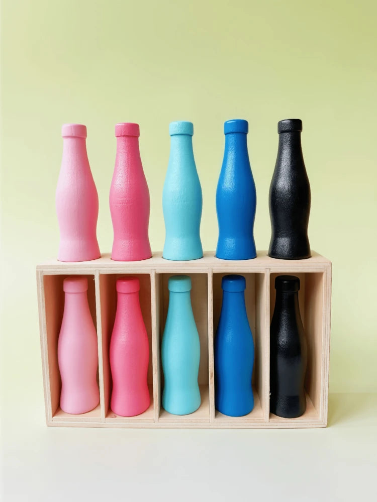 Wooden Color Matching Bottle Game product image 1