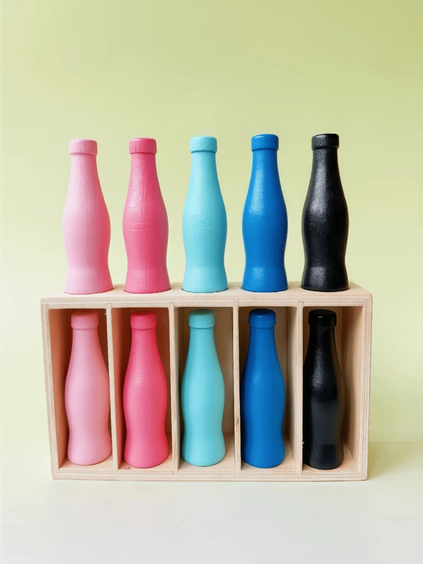 Wooden Color Matching Bottle Game product image 1