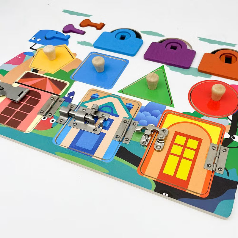 Wooden Shape & Latch Busy Board product image 2