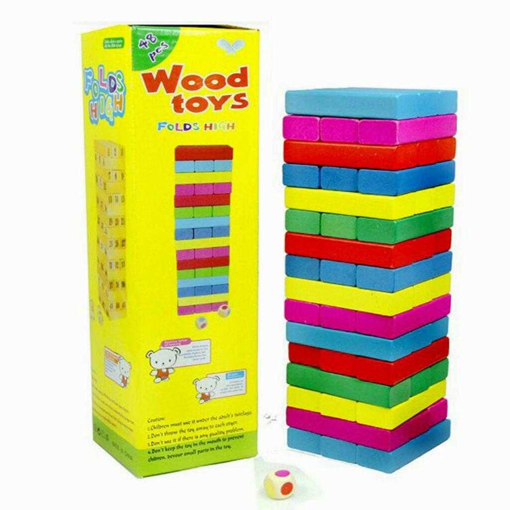 Color Wood Stacking Game 48 Pcs product image 1