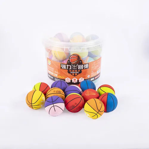 Mini Rubber Basketball Set!