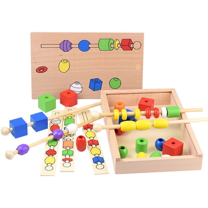 Montessori Multifunctional Wooden Stick Beaded Set product image 4
