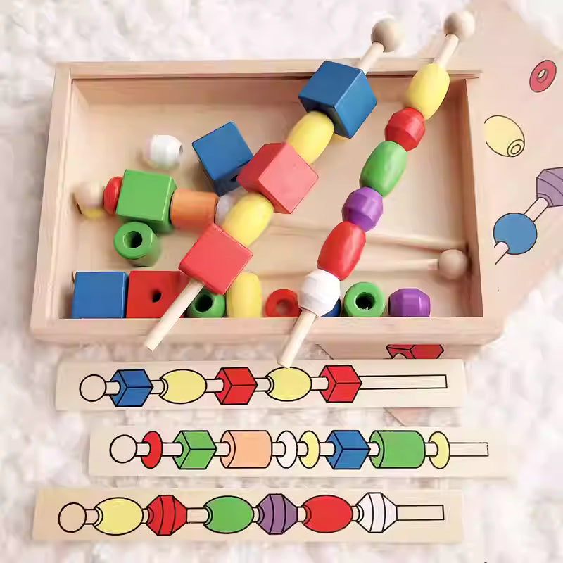 Montessori Multifunctional Wooden Stick Beaded Set product image 5