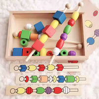 Montessori Multifunctional Wooden Stick Beaded Set product image 5