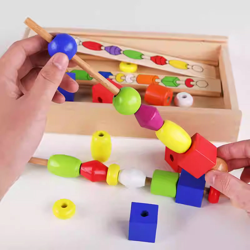 Montessori Multifunctional Wooden Stick Beaded Set product image 6