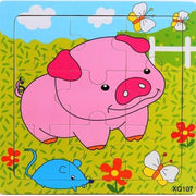 Wooden Jigsaw Puzzle Toy 9-Piece
