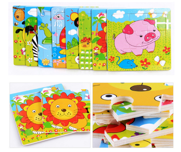 Wooden Jigsaw Puzzle Toy 9-Piece image 2
